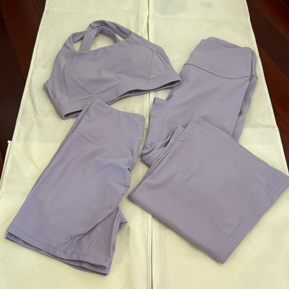 TC Athletics Lavender Collection 
(Flare Leggings, Sports Bra, Shorts)